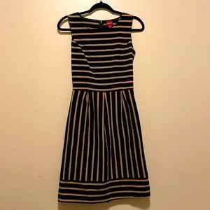 Merona Black and Brown Striped Sleeveless Dress